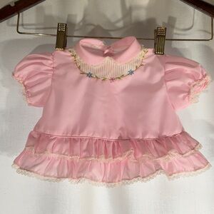 Vintage Pink Ruffled Baby Dress 0-3 months